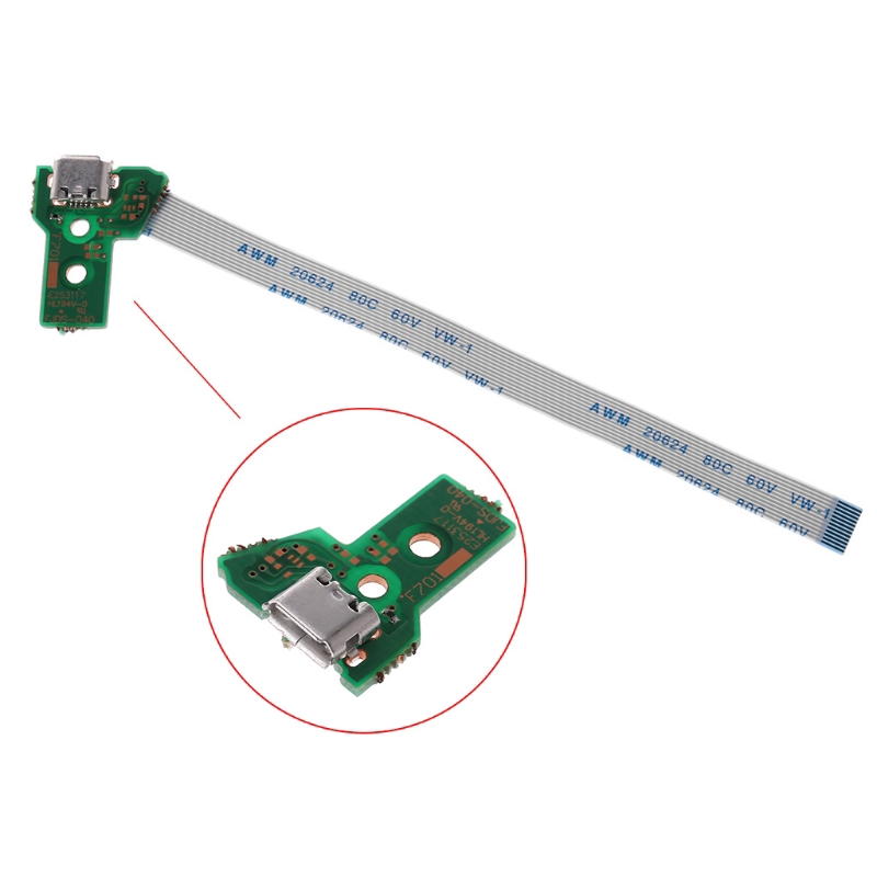Mạch Cổng Sạc Usb Cho Tay Cầm Điều Khiển Jds-040 Ps4 Kèm Cáp 12pin