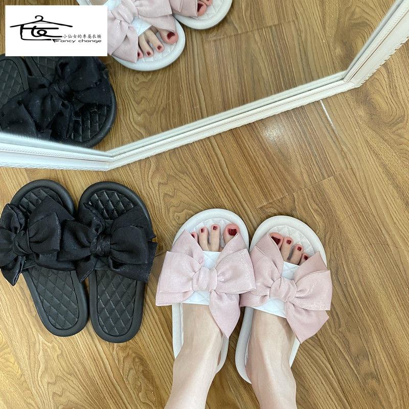 Dép Đế Dày Đính Nơ Thời Trang Mùa Hè Xinh Xắn