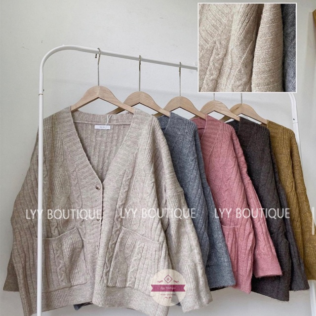 Áo khoác cardigan len thừng form RỘNG OVERSIZE  nhiều màu chất đẹp Quảng Châu LYY BOUTIQUE