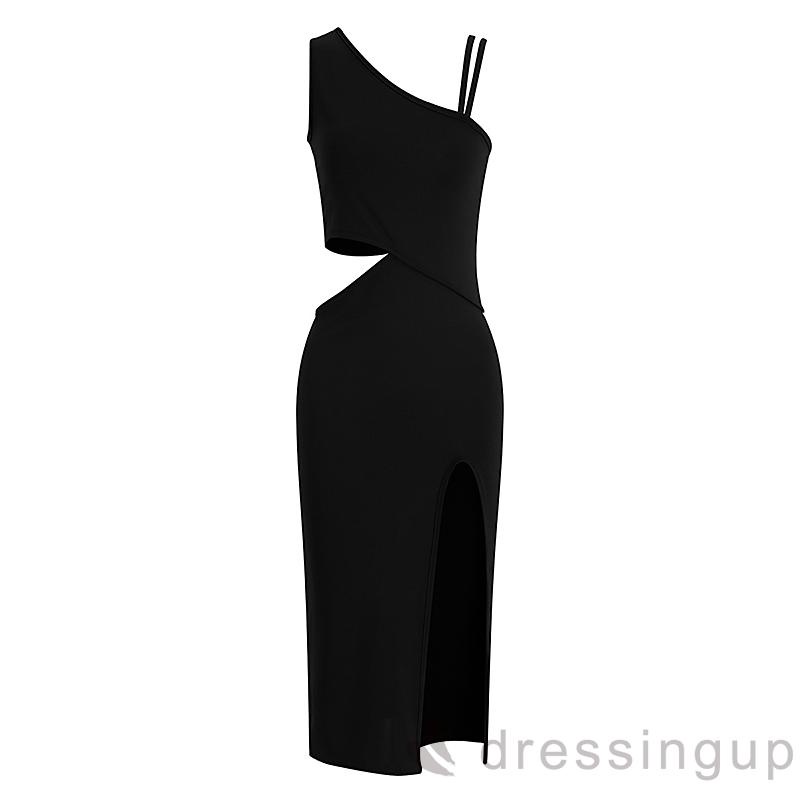 Đầm Ôm Hai Dây Màu Sắc Trơn Thời Trang Cho Nữ