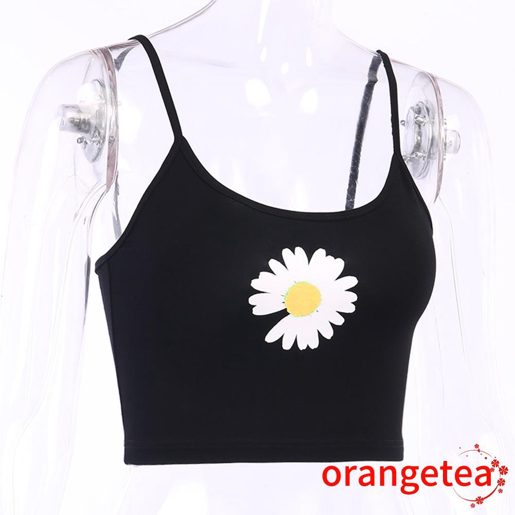 ✨WBB-Women Sexy Daisy Print Tank Top Vest Top Summer Fashion Sleeveless Crop Top for Ladies