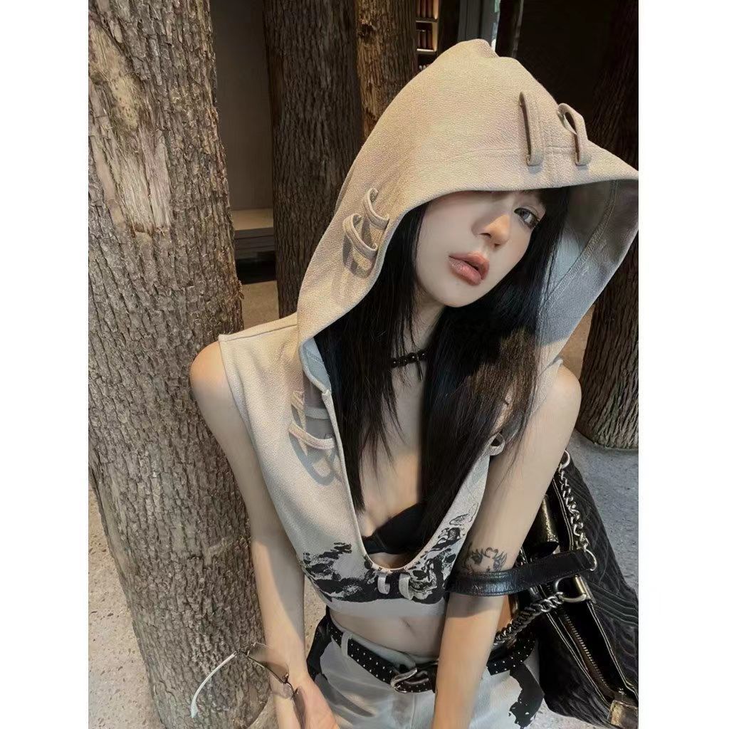 Bộ Áo Hoodie + Quần Dài Ống Rộng Phong Cách Hip Hop Đường Phố Mỹ Thời Trang Mùa Hè Cho Nữ