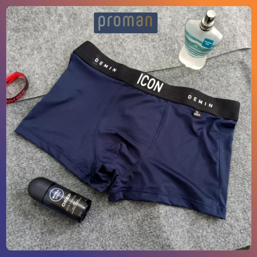 Quần Lót Nam Boxer ICON DEMIN Cotton - Sịp Đùi Nam Cotton Mềm Mịn Co Giãn 4 Chiều SI02 - PROMAN