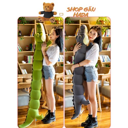 Gối Ôm Cá Sấu Chúa - Gấu Bông Cá Sấu Dài Size Siêu To Vải Nhung Mịn Misino Hàn Quốc Cao Cấp Dành Cho Bạn Bè Người Thương