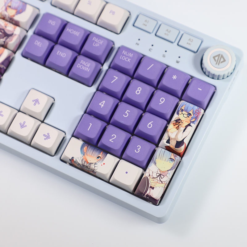 Rem Keycap XDA Hồ sơ Anime Chủ đề Keycap PBT Thuốc nhuộm Thăng hoa Bàn phím cơ Keycap 108 Phím
