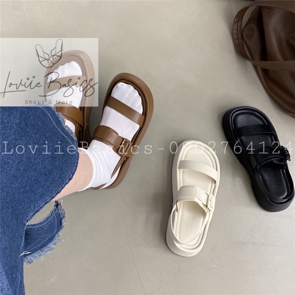 SANDAL XUỒNG LOVIIE BASICS - GIÀY THỜI TRANG NỮ HAI QUAI NGANG ĐẾ BẰNG NỮ TÍNH S220902