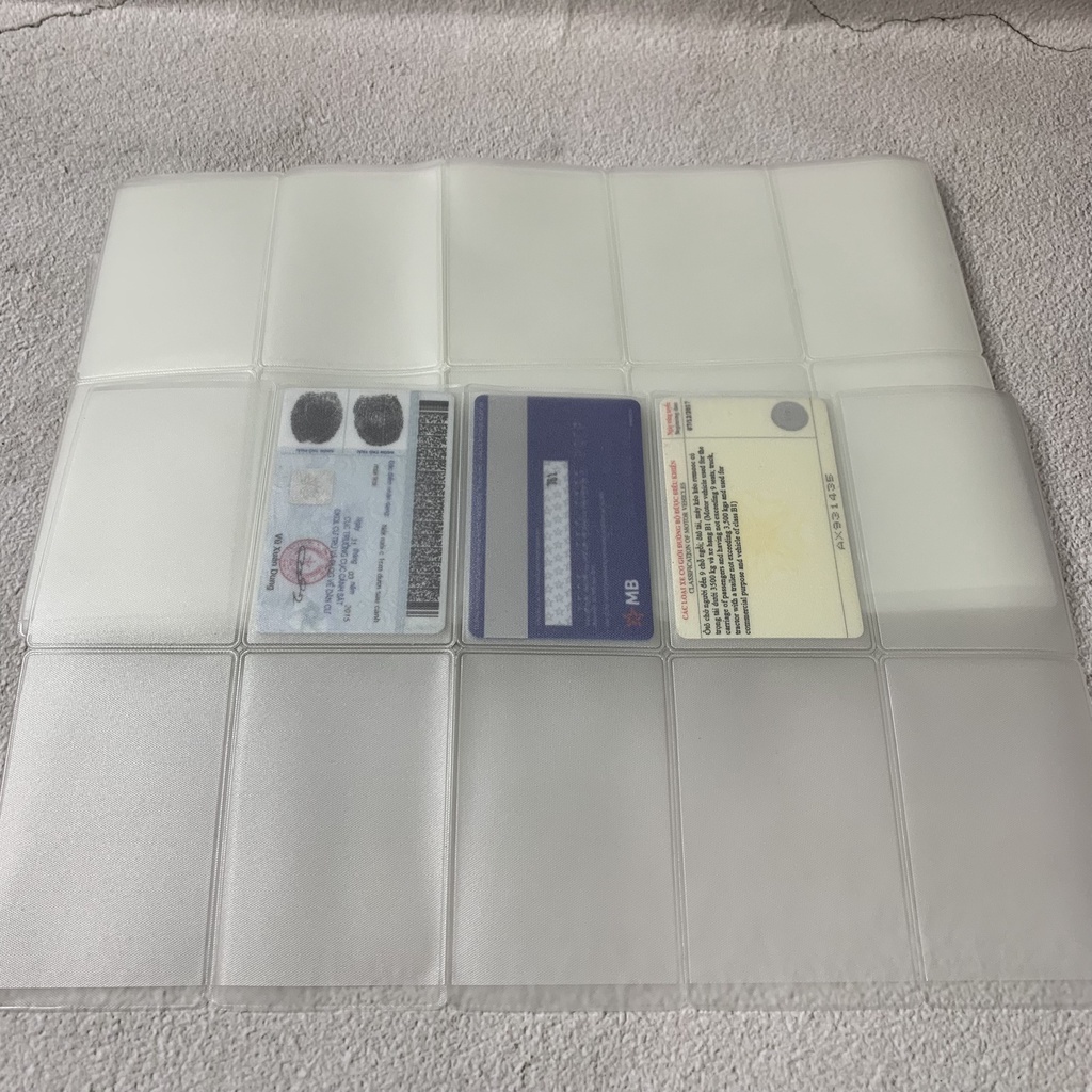 Combo 3/5/10 Vỏ Bao Túi Nhựa Bảo Vệ Thẻ ATM CCCD BLX Đựng Thẻ Học Sinh Sinh Viên Thẻ Nhân Viên PU20