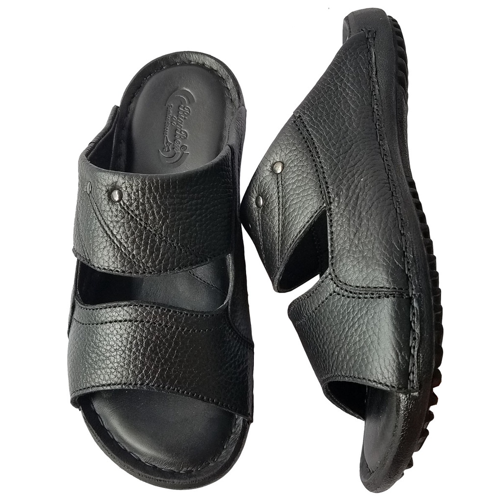 Dép Nam Quai Ngang Da Bò Thật BIGBEN Cao Cấp DN332