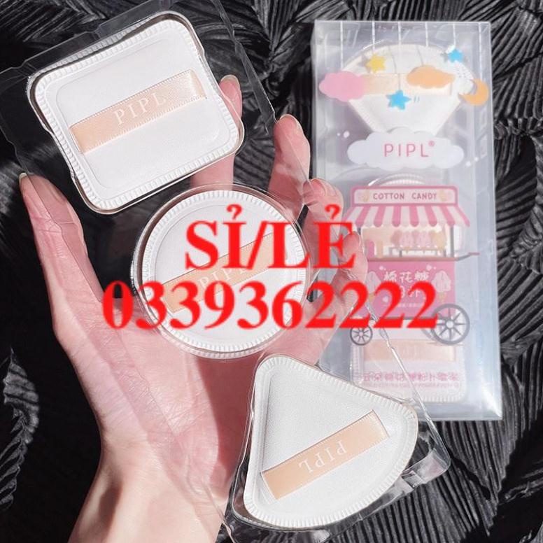 [ CHÍNH HÃNG ] Bộ 3 mút trang điểm vuông tròn tam giác Squid Game Trò Chơi Con Mực PIPL Sena Beauty  HAIANHSHOP