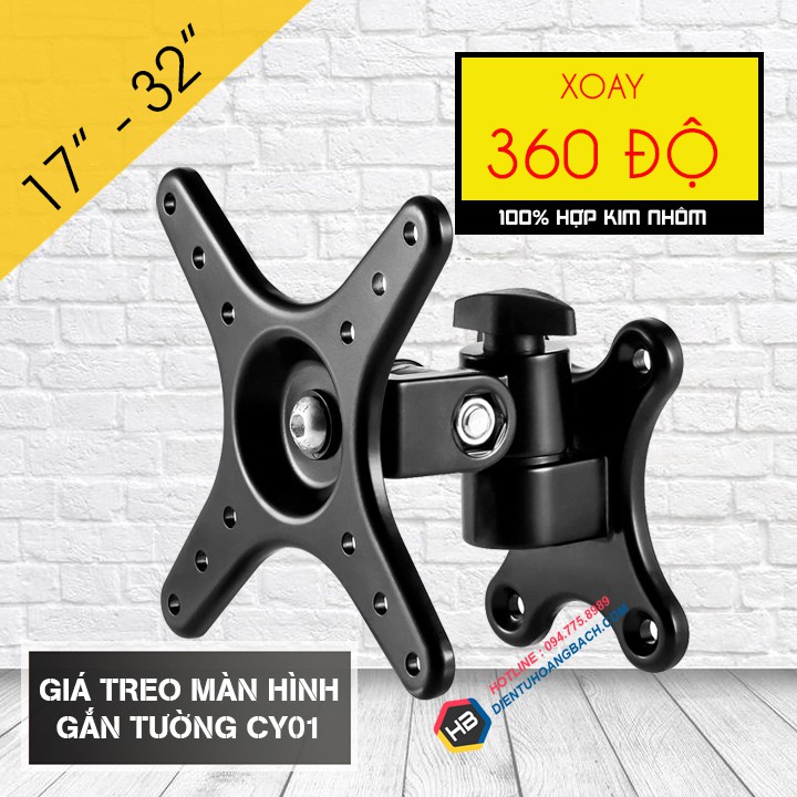 Giá treo màn hình máy tính CY01 14 - 17 - 19 - 23 - 27 - 29 - 32 inch - 100% Hợp kim nhôm - Giá Treo Tivi Đa Năng