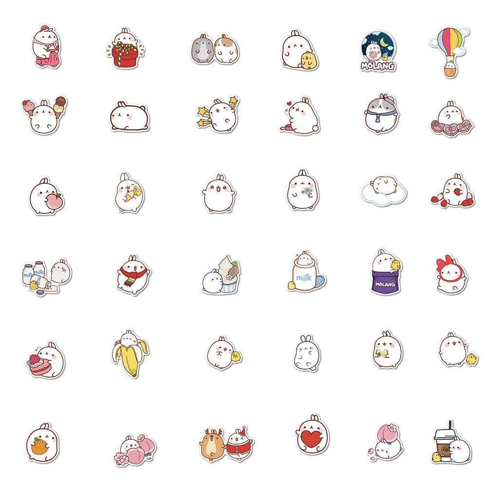 Sticker Dán Trang Trí Sổ Tay Chống Thấm Nước Hình Thỏ Dễ Thương