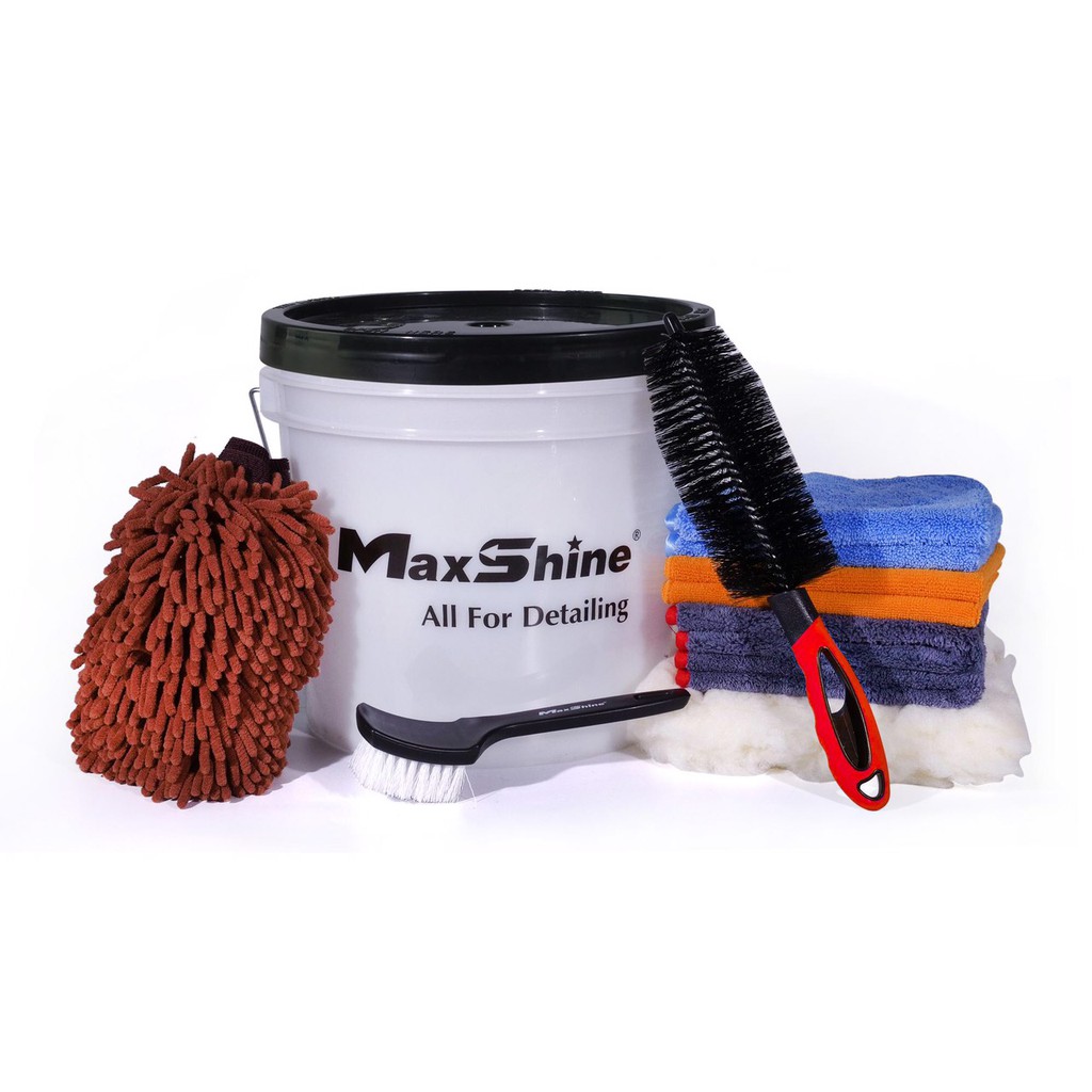 Combo bộ dụng cụ rửa xe 11 món cao cấp MAXSHINE Detailing Bucket Kit