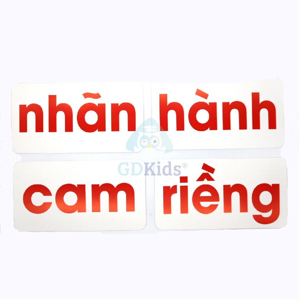 [Bộ 100 thẻ] Flashcard - Thẻ Học Dạy Bé Học Đọc Glenn Doman Chương trình Cơ Bản