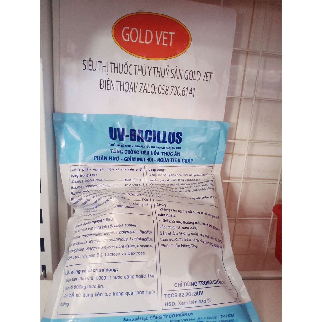 [Giá rẻ] UV-BACILLUS [ 1 kg] KÍCH THÍCH TIÊU HOÁ, ngon miệng, giảm mùi hôi, ngừa tiêu chảy