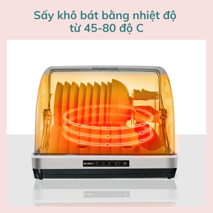 Máy khử trùng bát đĩa Winci KWC-UV007, dung tích 32L, 42L, Hàng chính hãng, Bảo hành 12 tháng