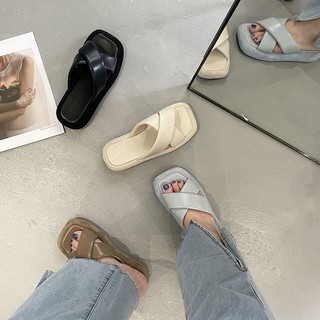 Dép sandal đế xuồng dày dặn phong cách Hàn Quốc thời trang cho nữ