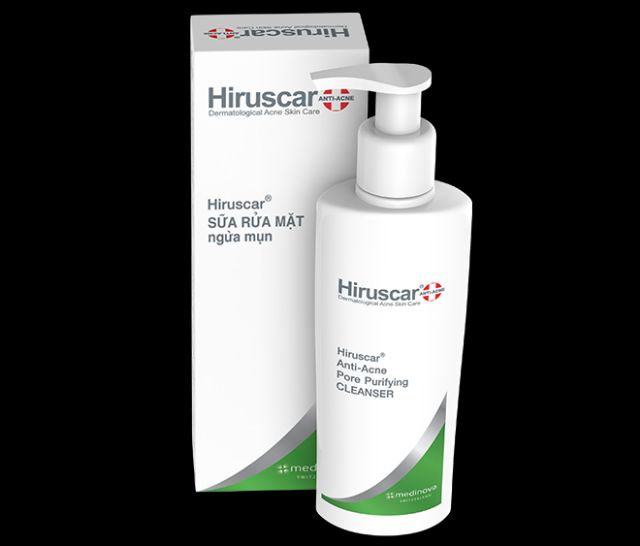Sữa Rửa mặt Hiruscar : sạch Da- Ngừa mụn theo chuẩn Châu Âu