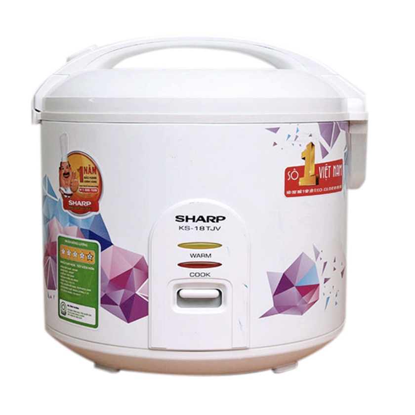 Nồi cơm điện Sharp 1.8 lít KS-18TJV Hàng chính hãng,100% mới