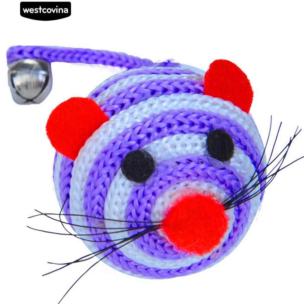 Đồ chơi quả bóng hình chuột đuôi có lục lạc thú vị cho mèo cưng
