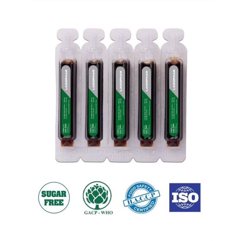 cao ống atiso không đường hộp 10 ống 10ml - chính hãng ladophar