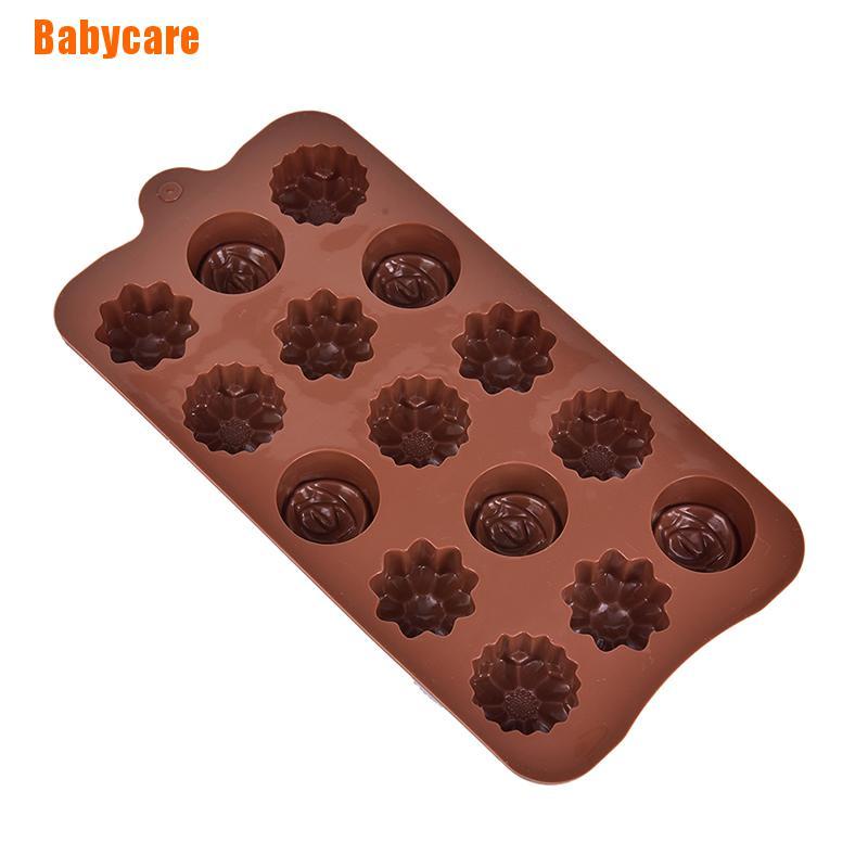 1 Khuôn Làm Bánh / Xà Phòng Hình Hoa Hồng Bằng Silicone