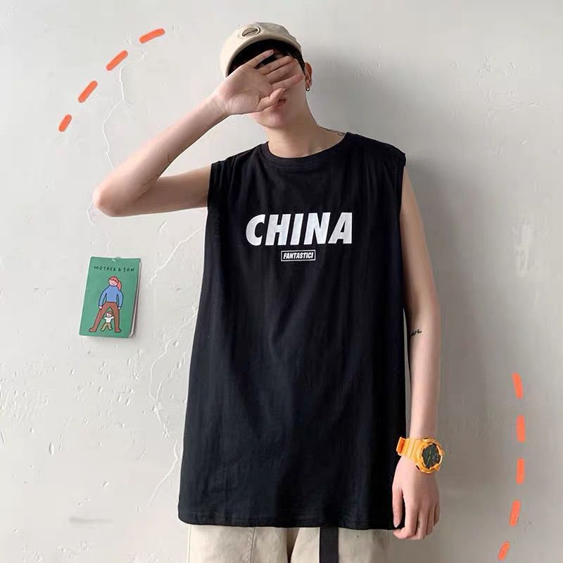 Áo Tank Top Form Rộng Phong Cách Hàn Quốc Cho Nam