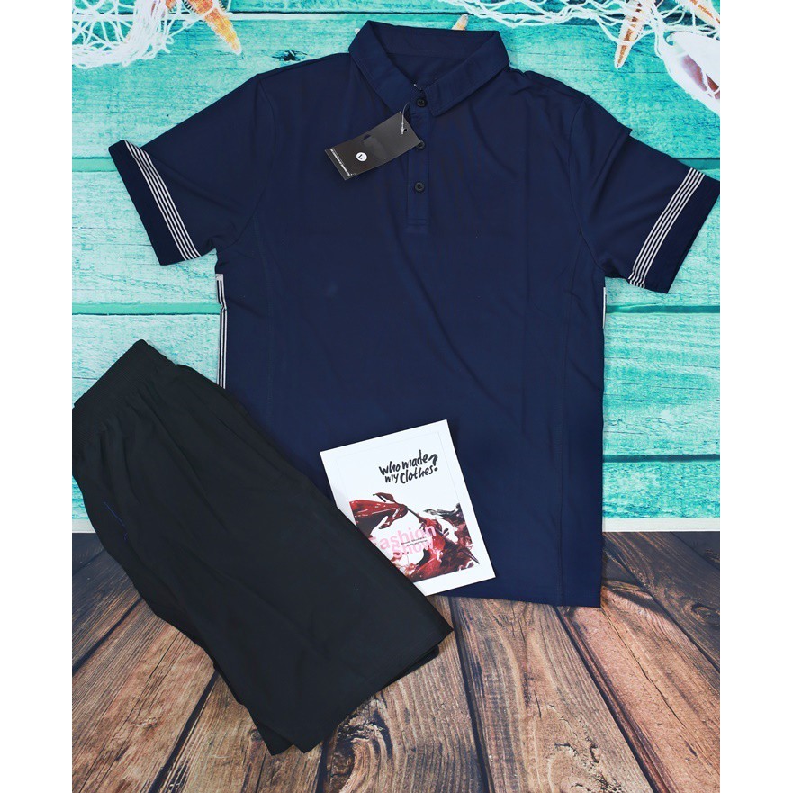 Bộ thể thao thun lạnh cổ in sườn hai bên cao cấp, phom 40-75kg | BigBuy360 - bigbuy360.vn