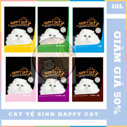 ( Freeship ) Cát Vệ Sinh Happy Cat Cho Mèo 10L - Tiết Kiệm Hơn, Mùi Thơm Dễ Chịu