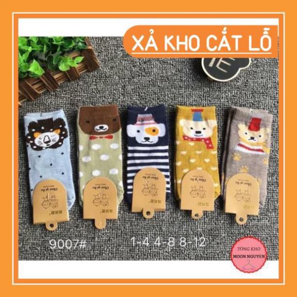 Set 10 đôi tất cổ cao hình con vật đáng yêu có size cho bé 1-13 tuổi mã 9007 - Video+ảnh thật