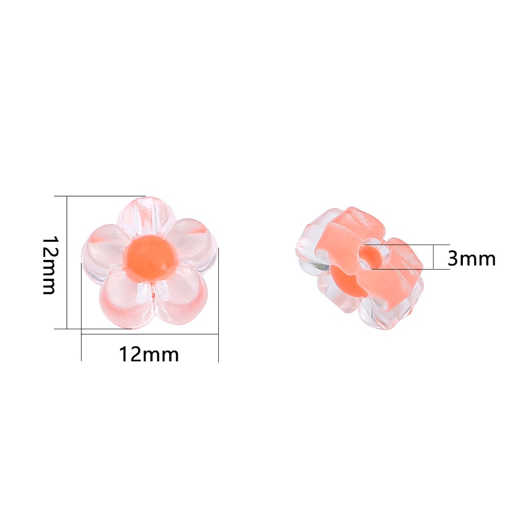 Bộ 50 Hạt Xâu Chuỗi 12mm Trong Suốt