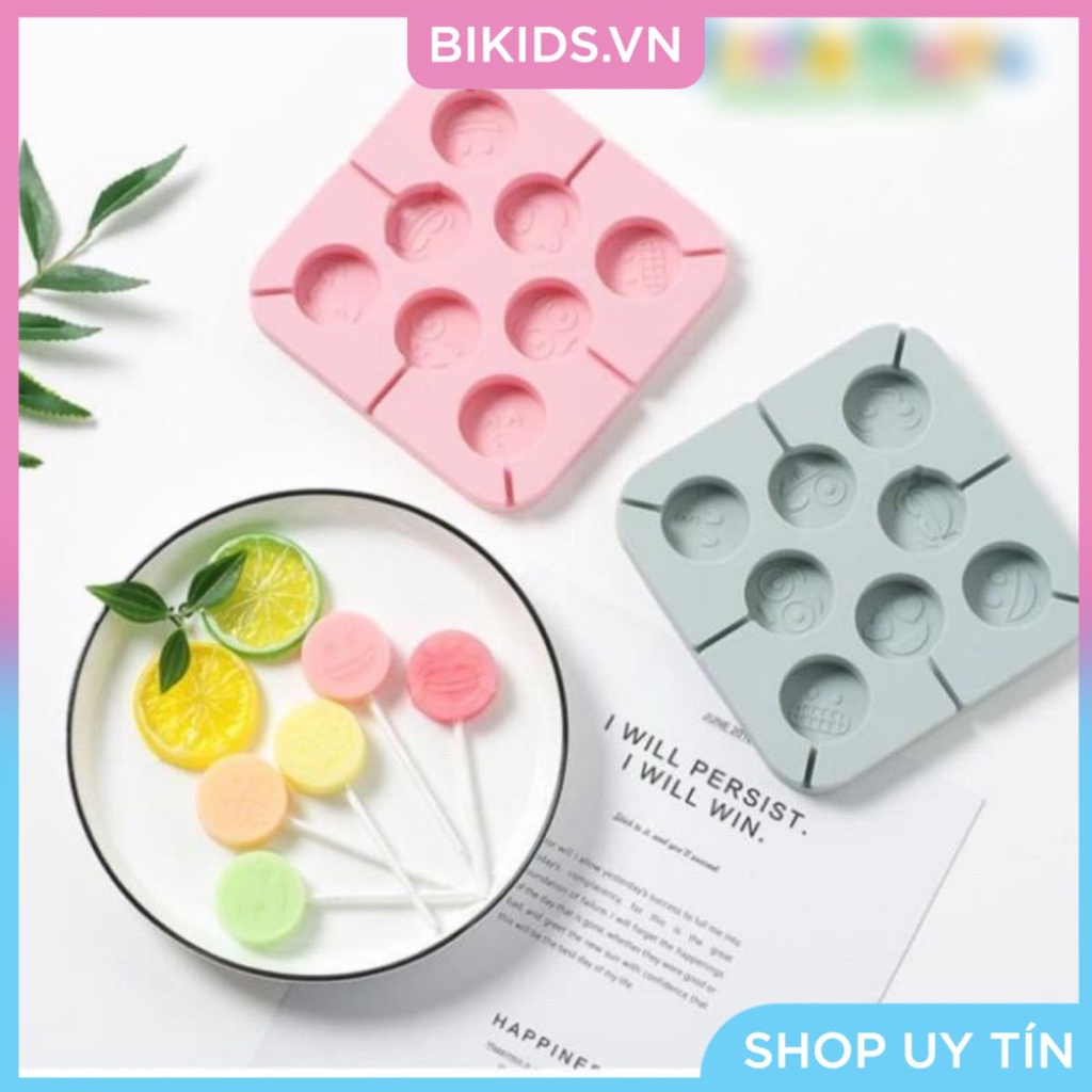 Khuôn kẹo mút icon mặt cười - Cao cấp