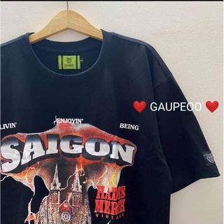 [HCM]Áo Thun Unisex HADES SAIGON SPIRIT BLACK TEE 100% Cotton Full Tag Form Rộng Tay Lỡ - GauPeoo