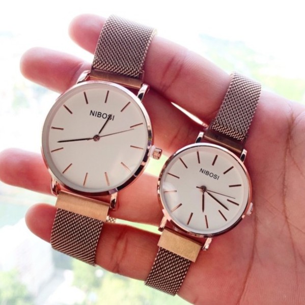 ĐỒNG HỒ CẶP NAM NỮ NIBOSI DÂY NHUYỄN THỜI THƯỢNG - MẪU MỚI 2019