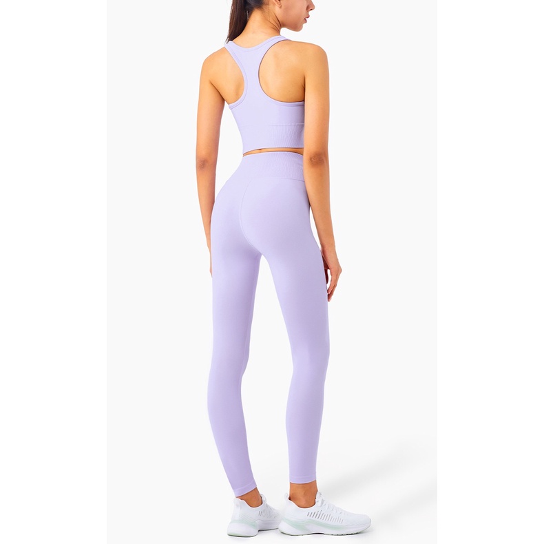 Set đồ tập yoga HOPPE FUMENG TZ060 chất vải lycra không đường may thời trang cao cấp cho nữ