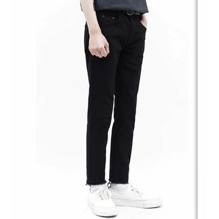JEAN ÔM SKINNY basic - QUẦN denim dài đen CHUỘT TRẮNG