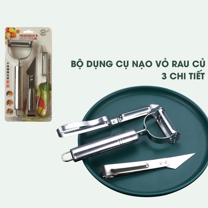 [Got củ quả siêu tốc] Dao gọt - bào vỏ - thái sợi rau củ quả chuyên dụng bằng inox cao cấp