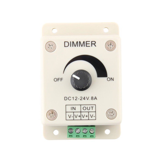 Dimer 12-24v 8A. Điều chỉnh độ sáng đèn/ tốc độ quạt