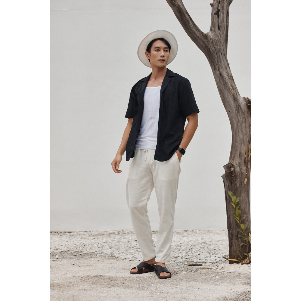 Quần jogger nam BEN &amp; TOD 20394 linen cao cấp, co giãn thoải mái, basic, tôn dáng