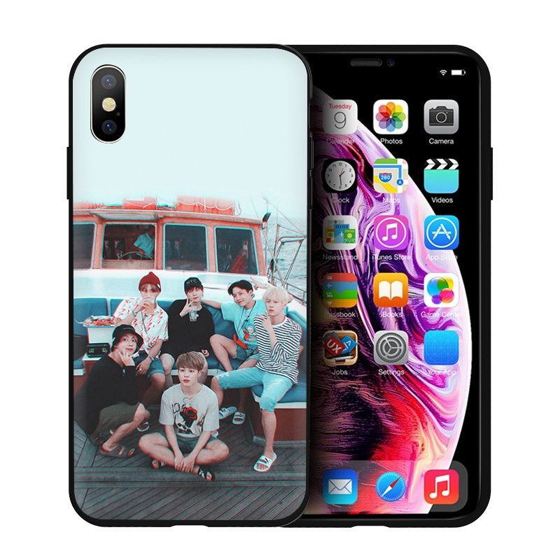 Ốp Lưng Điện Thoại Nhựa Mềm Iphone 6 6s 7 8 Plus Hình Thành Viên Nhóm Bts