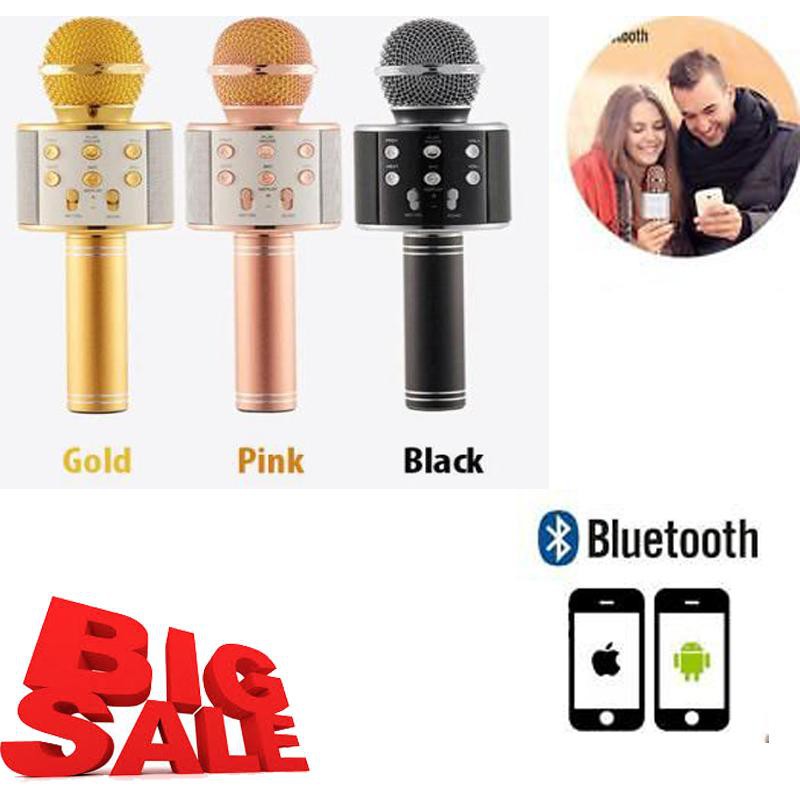 Mic Hát Karaoke, Micro Không Dây Liền Loa Bluetooth Ws 858 Mẫu 7