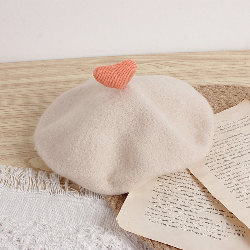 Mũ beret phong cách xinh xắn cho bé gái