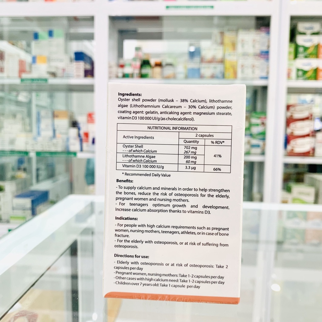 Canxi Hữu Cơ Medosteo - Bổ sung Canxi Cho Người Già Bà Bầu hộp 60v