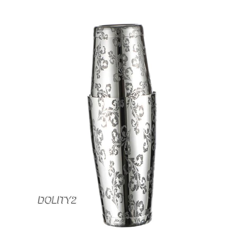 [Dolity2] Bình Lắc Pha Chế Cocktail Boston 500ml &amp; 750ml Có Đế