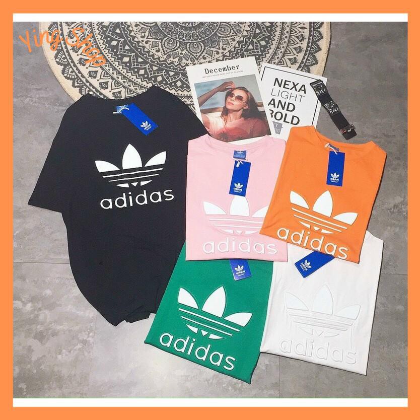 ÁO PHÔNG NỮ GIẤU QUẦN FORM RỘNG NỮ TAY CỘC DẬP NỔI LOGO ADI..DAS | BigBuy360 - bigbuy360.vn