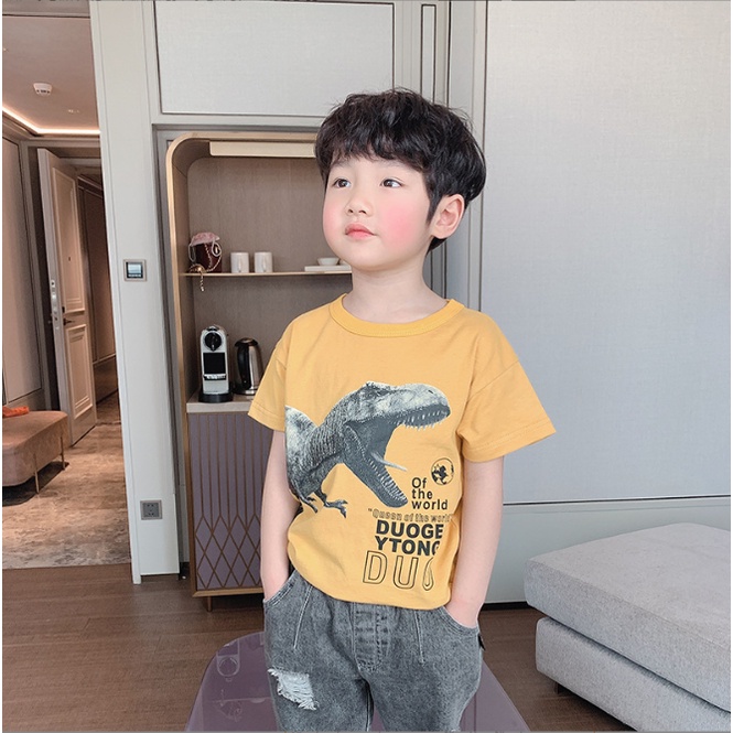áo khủng long cộc tay cho bé
