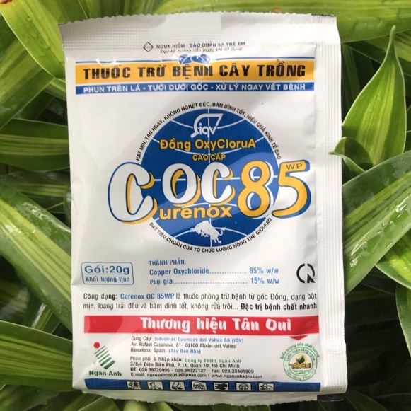 Thuốc Trừ Bệnh Coc85 WP Gói 20g, thuốc trừ bệnh gốc đồng coc 85