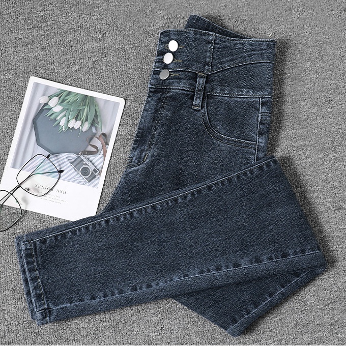 Ultra Quần Jeans Nữ Lưng Cao Dáng Bút Chì Thời Trang