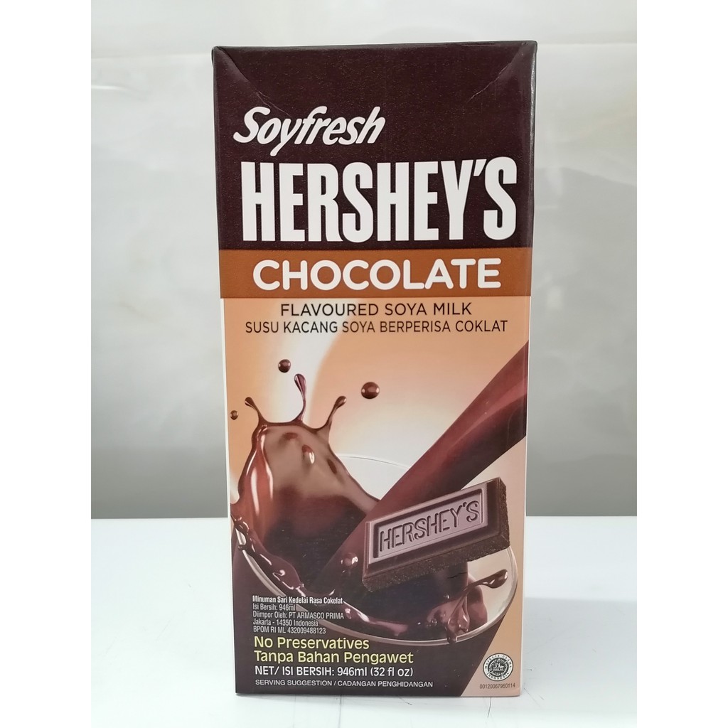 [Hộp 946ml – CHOCOLATE] SỮA ĐẬU NÀNH SÔ CÔ LA [Malaysia] HERSHEY’S Soyfresh Chocolate Flavoured Soya Milk (halal) (hty-h