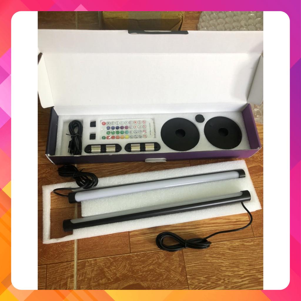 Hai thanh đèn LED RGB Nháy theo nhạc - Điều khiển bằng Smartphone và Remote