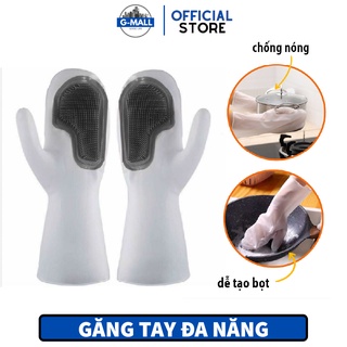 Cặp Găng Tay Rửa Chén Bát Silicone Vệ Sinh Nhà Cửa Đa Năng